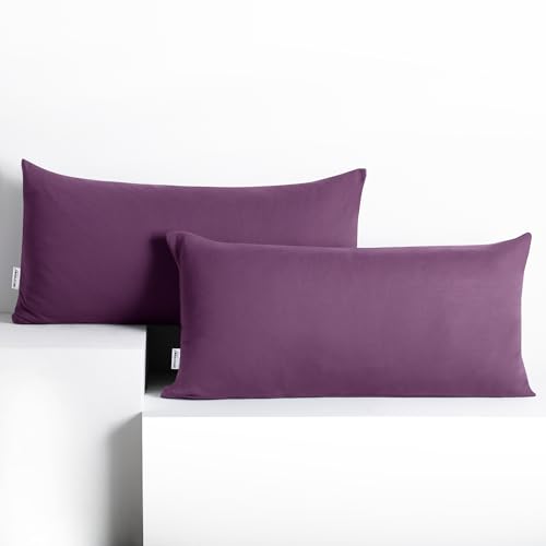 DecoKing 2 Kissenbezüge 40x80 cm Jersey 100% gekämmte Baumwolle Reißverschluss Pflaume Amber DecoKing 2 Kissenbezüge 40x80 cm Jersey 100% gekämmte Baumwolle Reißverschluss Pflaume Amber von DecoKing