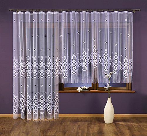 DecoKing 200x250 cm Gardine Jacquard transparent fertig Vorhang weiß White DecoKing 200x250 cm Gardine Jacquard transparent fertig Vorhang weiß White von DecoKing