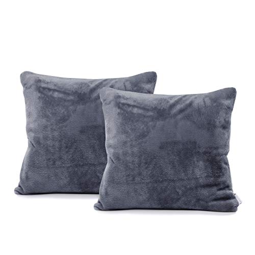 DecoKing 57568 2tlg 2 Kissenbezüge 45x45 cm Mikrofaser Reißverschluss Fleece Kissenhüllen Grafit anthrazit grau Mic DecoKing 57568 2tlg 2 Kissenbezüge 45x45 cm Mikrofaser Reißverschluss Fleece Kissenhüllen Grafit anthrazit grau Mic von DecoKing