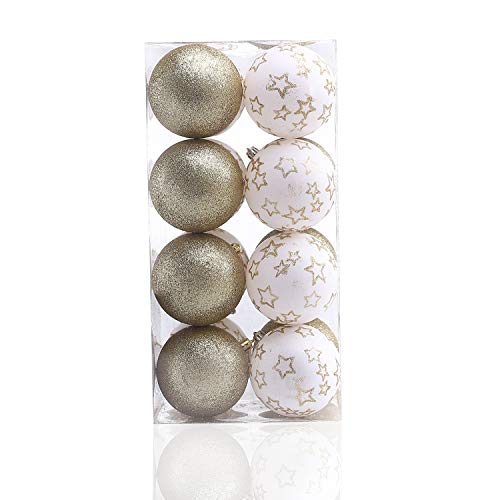 DecoKing 46524 16er Weihnachtskugeln golden rot Brokat Kugel Dekorativ Deko Weihnachtsschmuck Christbaumschmuck Christbaumkugeln Baumschmuck Weihnachten Weihnachtsdeko Luna von DecoKing