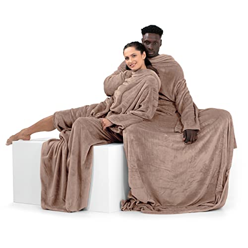DecoKing Decke mit Ärmeln Geschenke für Frauen und Männer 150x180 cm Beige Microfaser TV Decke Kuscheldecke Weich Lazy DecoKing Decke mit Ärmeln Geschenke für Frauen und Männer 150x180 cm Beige Microfaser TV Decke Kuscheldecke Weich Lazy von DecoKing