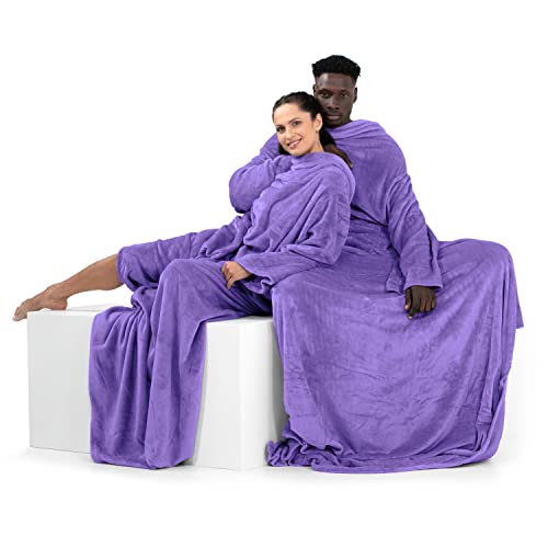 DecoKing Decke mit Ärmeln Geschenke für Frauen und Männer 150x180 cm Lila Microfaser TV Decke Kuscheldecke Weich Lazy DecoKing Decke mit Ärmeln Geschenke für Frauen und Männer 150x180 cm Lila Microfaser TV Decke Kuscheldecke Weich Lazy von DecoKing