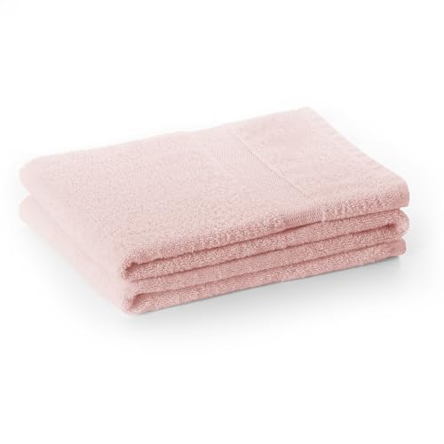 DecoKing Badetuch 70x140 cm Baumwolle Qualität 525g/m² Hellrosa rosa Duschtuch saugfähig Marina von DecoKing