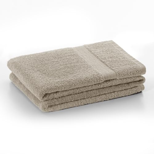 DecoKing Handtuch 50x100 cm Baumwolle Qualität 525g/m² beige saugfähig Marina von DecoKing