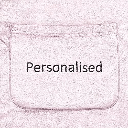 DecoKing Kuscheldecke mit Namen Personalisiert mit Ärmeln für Kinder 90x105 cm Rosa Pink Microfaser TV Decke Fleecedecke Kiddo von DecoKing