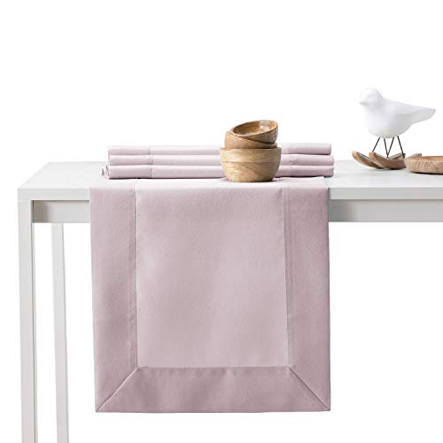DecoKing Tischläufer 40x140 cm mit Briefecke Baumwolle Glatt Puderrosa Pure DecoKing Tischläufer 40x140 cm mit Briefecke Baumwolle Glatt Puderrosa Pure von DecoKing