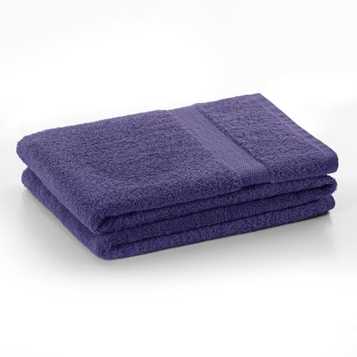 DecoKing Handtuch 50x100 cm Baumwolle Qualität 525g/m² violett saugfähig Marina von DecoKing