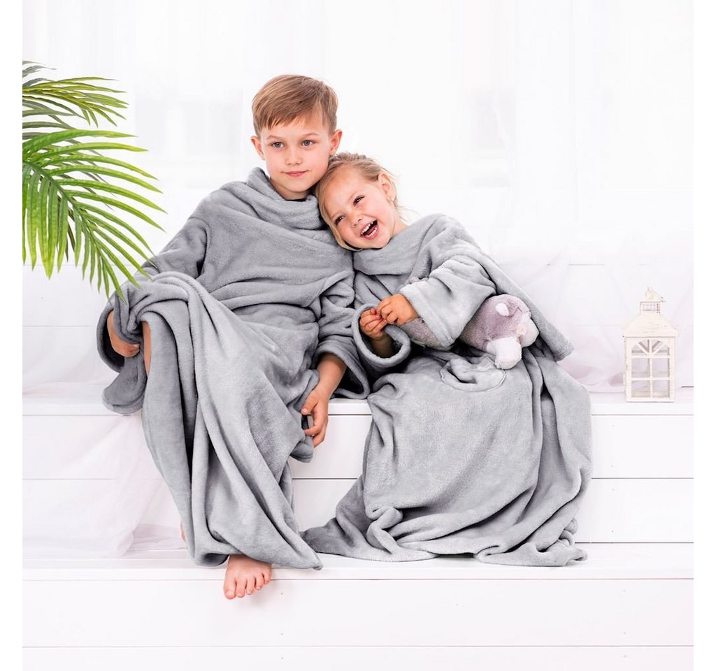 Kinderdecke Ärmeldecke Lazykids für Kinder - Kuscheldecke mit Ärmeln, DecoKing von DecoKing