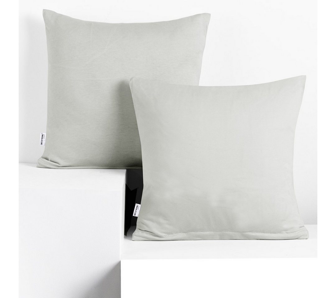 DecoKing Kissenbezug Kissenbezüge Baumwolle Reißverschluss mehrere Größen und Farben, (2 Stück), Jersey von DecoKing