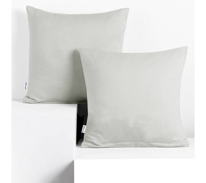 DecoKing Kissenbezug Kissenbezüge Baumwolle Reißverschluss mehrere Größen und Farben, (2 Stück), Jersey von DecoKing