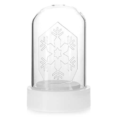 DecoKing LED Deko Weihnachten Glaskuppel Schneeflocken Beleuchtung Ilum Snowflake von DecoKing