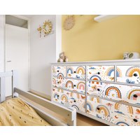 Bunte Regenbogen Schmetterlinge Aufkleber Set Für Ikea Hemnes Schublade Kommode - Abziehbilder Mädchen Wunderliche Blumendekor Mädchenzimmer von DecoLandiaPrints
