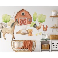 Bauernhof Tiere Aquarell Wandtattoo Kinderzimmer Tapete Abziehen Und Aufkleben Bauernhof Tiere Aquarell Wandtattoo Kinderzimmer Tapete Abziehen Und Aufkleben von DecoLandiaPrints