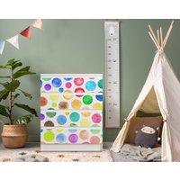sticker Aquarell Punkte Für Ikea Malm Kommode Regenbogen Konfetti Dekor von DecoLandiaPrints