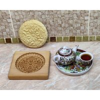 Lebkuchenform Muster Geschnitzt. #8 Abstraktion. Ausstechform Aus Holz. Backen Springerle Stempel von DecoLazer