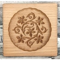 Lebkuchenform Muster Geschnitzt. Motiv #4 Weinblätter. Ausstechform Aus Holz. Backen Springerle Stempel von DecoLazer