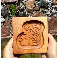 Lebkuchenform Muster Geschnitzt. Stiefel. Ausstechform Aus Holz. Backen Springerle Stempel von DecoLazer