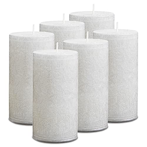 Bundle: Hochwertige Rustikale Stumpenkerzen aus Purem Olivenwachs – Handgegossen & Handmade von Wenzel – Vegan, Nachhaltig & Plastikfrei für gemütliche Atmosphäre (130/60 cm, Natur) von DecoLite
