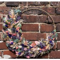Trockenblumenkranz Sommer Frühling Valentin/Viel Blumen/Boho Landhaus Kranz Eukalyptus/Blumenring/Bohemian Loop Wreath Decor/Gift/Geschenk von DecoLoopVibes