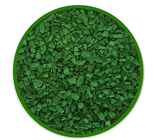 DecoMadeinItaly Dekosteine für den Garten, Größe 9 / 13 mm, Farbe Grasgrün (20 kg). von DecoMadeinItaly