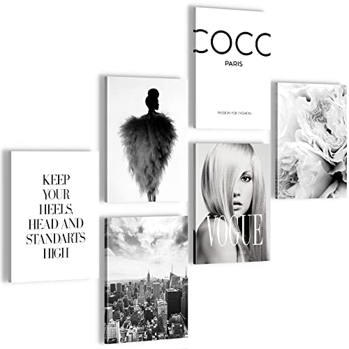 DecoMe Poster Set - Fashion Coco - OHNE RAHMEN -Wohnzimmer Schlafzimmer Mädchenzimmer - Made in Germany – Fashion – N002160a von DecoMe