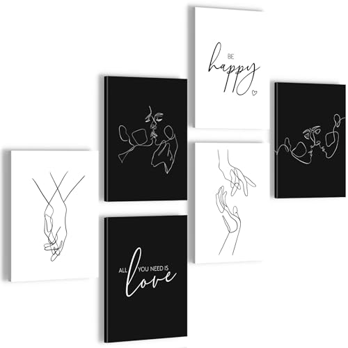 DecoMe Poster Set - Liebe Hand in Hand - OHNE RAHMEN -Wohnzimmer Schlafzimmer Mädchenzimmer - Made in Germany – Hand in Hand – N021860a von DecoMe