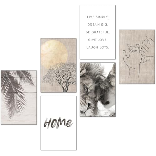 DecoMe Poster Set - Liebevolle Gefühle- OHNE RAHMEN -Wohnzimmer Schlafzimmer Mädchenzimmer - Made in Germany – Gemütlichkeit – N018560a von DecoMe