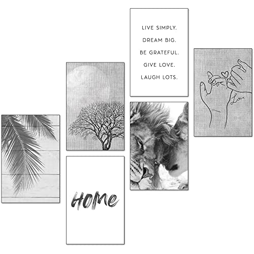 DecoMe Poster Set - Liebevolle Gefühle- OHNE RAHMEN -Wohnzimmer Schlafzimmer Mädchenzimmer - Made in Germany – Löwe – N018560c von DecoMe