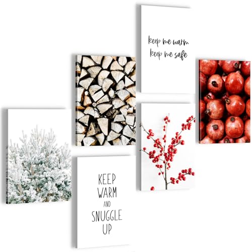 DecoMe Poster Set - Warme Stimmung - OHNE RAHMEN -Wohnzimmer Schlafzimmer Mädchenzimmer - Made in Germany – Weiß Warm – N020560a von DecoMe