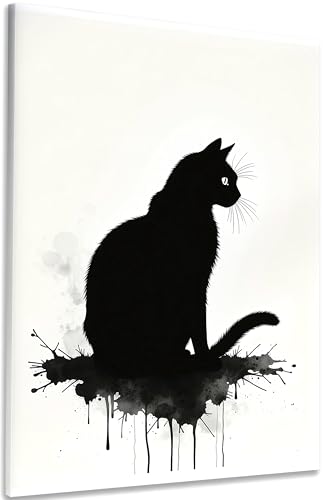 DecoMe Wandbild 60 x 40 cm XXL Katze - Abstrakt Schlafzimmer Wohnzimmer Wanddeko Bild - Leinwand Holz Zimmer Deko Aesthetic Room DecoMe Wandbild 60 x 40 cm XXL Katze - Abstrakt Schlafzimmer Wohnzimmer Wanddeko Bild - Leinwand Holz Zimmer Deko Aesthetic Room von DecoMe