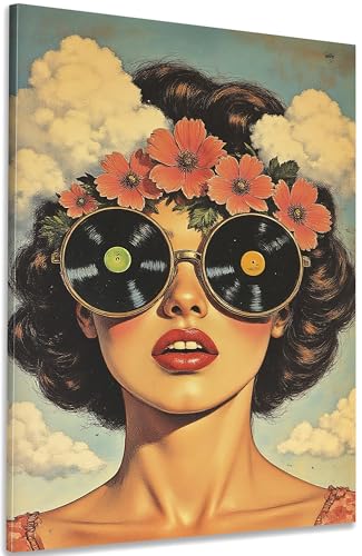 DecoMe Wandbild 60 x 40 cm XXL Vintage - Musik Schlafzimmer Wohnzimmer Wanddeko Bild - Leinwand Holz Zimmer Deko Aesthetic Room DecoMe Wandbild 60 x 40 cm XXL Vintage - Musik Schlafzimmer Wohnzimmer Wanddeko Bild - Leinwand Holz Zimmer Deko Aesthetic Room von DecoMe