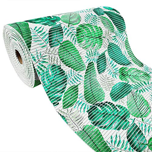 DecoMeister Badematte Weichschaummatte Duschvorleger Badläufer Badteppich Weichschaum Bodenmatte Antirutsch Teppich WC Pool Vorleger Yogamatte rutschfeste Matte 65x1000 cm Grüne Flora von DecoMeister