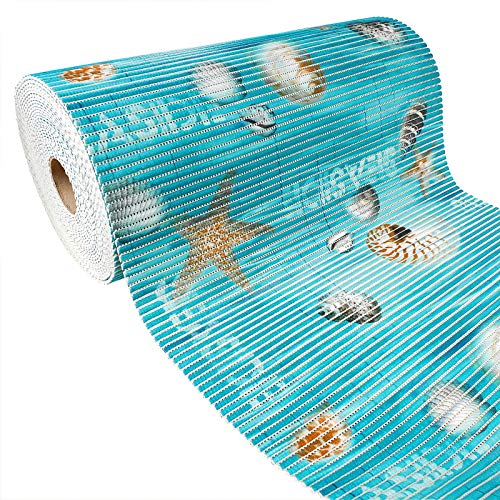 DecoMeister Badematte Weichschaummatte Duschvorleger Badläufer Badteppich Weichschaum Bodenmatte Antirutsch Teppich WC Pool Vorleger Yogamatte rutschfeste Matte 65x130 cm Seaside von DecoMeister