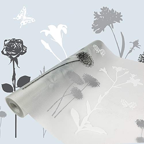 Fensterfolie selbsthaftend 45x100 cm | Statische Sichtschutzfolie ohne Kleber aus PVC | Selbsthaftende Glasfolie für Lichtdurchlass und Privatsphäre | Fensterfolie statisch haftend | Blumen Fensterfolie selbsthaftend 45x100 cm | Statische Sichtschutzfolie ohne Kleber aus PVC | Selbsthaftende Glasfolie für Lichtdurchlass und Privatsphäre | Fensterfolie statisch haftend | Blumen von DecoMeister