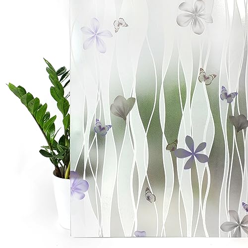 Fensterfolie statisch 90x1500 cm | Sichtschutzfolie Fenster Milchglasfolie statisch haftend | Folie Fenster für Bad und Büro - Tageslicht genießen, Sichtschutz erhalten | Sara Fensterfolie statisch 90x1500 cm | Sichtschutzfolie Fenster Milchglasfolie statisch haftend | Folie Fenster für Bad und Büro - Tageslicht genießen, Sichtschutz erhalten | Sara von DecoMeister