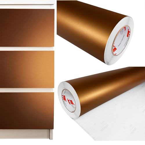 DecoMeister Möbelfolie selbstklebend 100x150 cm | Einfarbig Klebefolie für Möbel | Klebefolie Möbel - einfache Anwendung, ideal für die Renovierung von Küche oder Bad | Möbelfolie | Kupfer Matt DecoMeister Möbelfolie selbstklebend 100x150 cm | Einfarbig Klebefolie für Möbel | Klebefolie Möbel - einfache Anwendung, ideal für die Renovierung von Küche oder Bad | Möbelfolie | Kupfer Matt von DecoMeister
