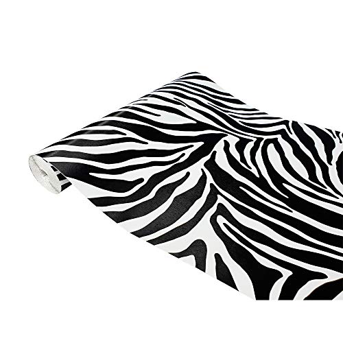 DecoMeister Klebefolie nach Maß Selbstklebefolie Dekorative Folie für Möbel Selbstklebende Möbelfolie Deko-Folien Dekoration Motiv Muster Dekorfolie 45x50 cm Zebrastreifen Zebra Schwarzweiß von DecoMeister