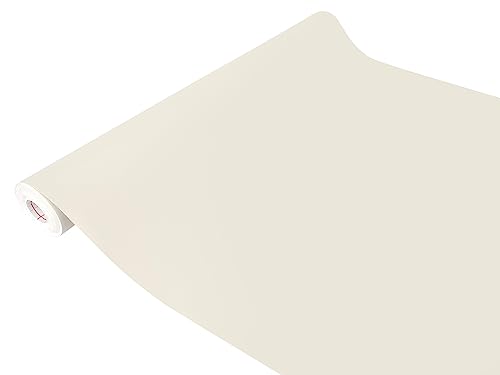 DecoMeister Klebefolie Dekorative Möbelfolie Selbstklebende Folie für Möbel Deko-Folie Einfarbige Selbstklebefolie Einheitliche Farbe Rolle 67,5x240 cm Sand Matt von DecoMeister