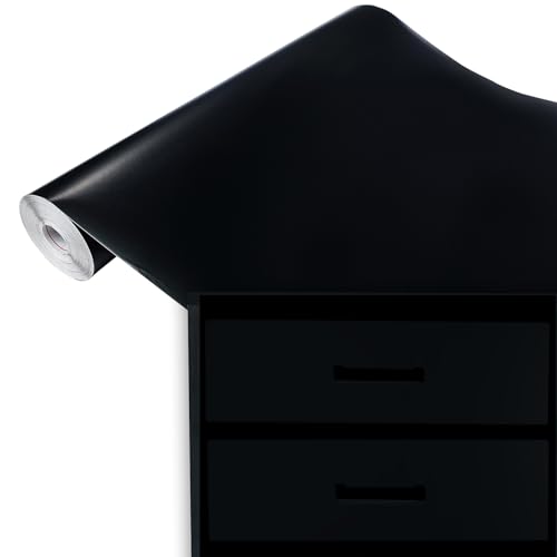 DecoMeister Klebefolie Möbel 90x1500 cm | Selbstklebende Möbelfolie in glänzend und matt - PVC Folie für Möbel | Selbstklebende Folie für schnelle Umgestaltung und Renovierung | Schwarz Matt DecoMeister Klebefolie Möbel 90x1500 cm | Selbstklebende Möbelfolie in glänzend und matt - PVC Folie für Möbel | Selbstklebende Folie für schnelle Umgestaltung und Renovierung | Schwarz Matt von DecoMeister