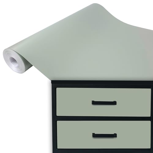 DecoMeister Klebefolie Möbel 45x1500 cm | Selbstklebende Möbelfolie in glänzend und matt - PVC Folie für Möbel | Selbstklebende Folie für schnelle Umgestaltung und Renovierung | Blass Grün Matt DecoMeister Klebefolie Möbel 45x1500 cm | Selbstklebende Möbelfolie in glänzend und matt - PVC Folie für Möbel | Selbstklebende Folie für schnelle Umgestaltung und Renovierung | Blass Grün Matt von DecoMeister