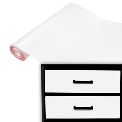 DecoMeister Klebefolie Möbel 45x200 cm | Selbstklebende Möbelfolie in glänzend und matt - PVC Folie für Möbel | Selbstklebende Folie für schnelle Umgestaltung und Renovierung | Weiß Matt von DecoMeister