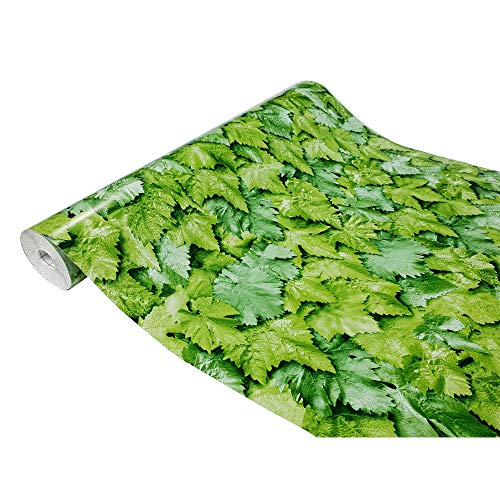 Klebefolie Möbel 45x100 cm | Möbelfolie selbstklebend im Deko-Stil - wasserfest und einfach anzubringen | Folie für Möbel ideal für Küche, Bad und kreative Raumgestaltung | Leaves Grün von DecoMeister