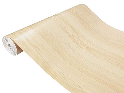 DecoMeister Klebefolie in Holz-Optik Holzfolien Deko-Folien Holzdekor Selbstklebefolie Möbelfolie Selbstklebend Fertigrolle Holz Folie für Möbel Ahorn 90x210 cm von DecoMeister