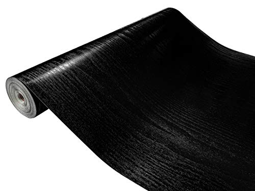 DecoMeister Klebefolie in Holz-Optik Holzfolien Deko-Folien Holzdekor Selbstklebefolie Möbelfolie Selbstklebend Fertigrolle Holz Folie für Möbel Blackwood 45x490 cm von DecoMeister