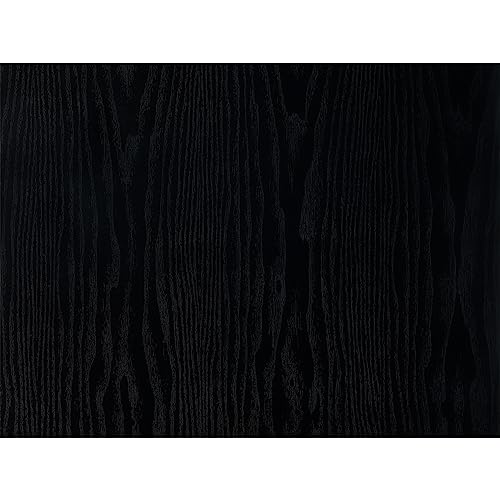 DecoMeister Klebefolie in Holzoptik Deko-Folie Holzdekor Holz-Maserung Selbstklebefolie Möbelfolie Holzfolie Selbstklebend Folie für Möbel nach Maß 90cm x 50cm Schwarzes Holz von DecoMeister