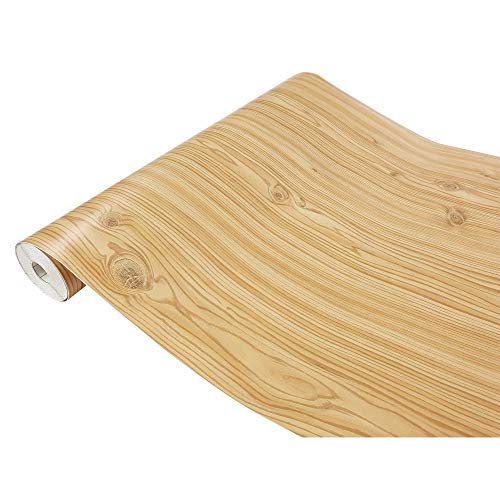 DecoMeister Klebefolie Möbel 90x100 cm | Möbelfolie Holzoptik selbstklebend - PVC Folie für kreative Raumgestaltung | Selbstklebende Folie ideal für Küche, Bad und Möbel-Upcycling | Fichte Hell von DecoMeister