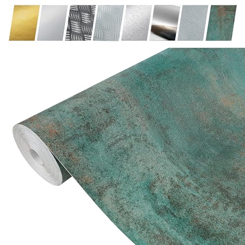 Klebefolie Möbel 45x50 cm | Möbelfolie selbstklebend in Metallic-Optik | Klebefolie zur Umgestaltung von Küche und Bad | Folie für Möbel - wasserfest und dekorativ | Oxidiertes Kupfer Grün Klebefolie Möbel 45x50 cm | Möbelfolie selbstklebend in Metallic-Optik | Klebefolie zur Umgestaltung von Küche und Bad | Folie für Möbel - wasserfest und dekorativ | Oxidiertes Kupfer Grün von DecoMeister