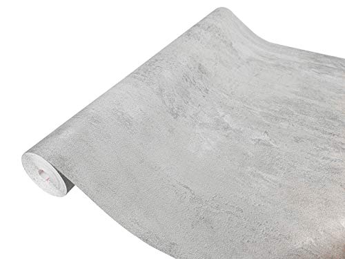 DecoMeister Klebefolie in Stein-Optik Möbelfolie Selbstklebende Steinfolie Deko-Folie Steindekor Selbstklebefolie Stein Folie für Möbel Fertigrolle 45x240 cm Concrete Beton Grau von DecoMeister