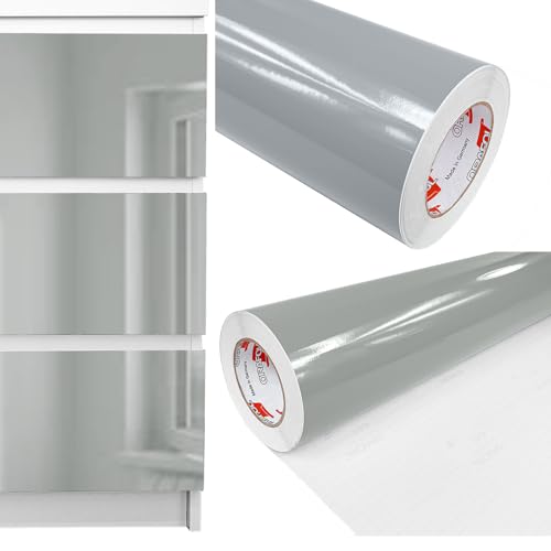 DecoMeister Möbelfolie selbstklebend 100x400 cm | Einfarbig Klebefolie für Möbel | Klebefolie Möbel - einfache Anwendung, ideal für die Renovierung von Küche oder Bad | Möbelfolie | Grau Hochglanz DecoMeister Möbelfolie selbstklebend 100x400 cm | Einfarbig Klebefolie für Möbel | Klebefolie Möbel - einfache Anwendung, ideal für die Renovierung von Küche oder Bad | Möbelfolie | Grau Hochglanz von DecoMeister