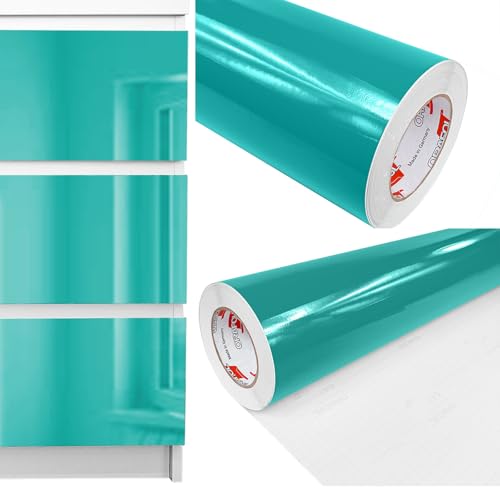 Möbelfolie selbstklebend 100x700 cm | Einfarbig Klebefolie für Möbel | Klebefolie Möbel - einfache Anwendung, ideal für die Renovierung von Küche oder Bad | Möbelfolie | Türkis Blau Hochglanz Möbelfolie selbstklebend 100x700 cm | Einfarbig Klebefolie für Möbel | Klebefolie Möbel - einfache Anwendung, ideal für die Renovierung von Küche oder Bad | Möbelfolie | Türkis Blau Hochglanz von DecoMeister